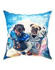 'Detroit Doggos' Personalized 2 Pet Throw Pillow