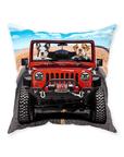'The Yeep Cruisers' Personalized 2 Pet Throw Pillow
