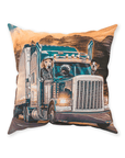 'The Truckers' Personalized 3 Pet Throw Pillow