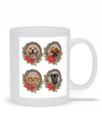 4 Pet Personalized Christmas Wreath Mug