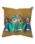 'The Golfers' Personalized 4 Pet Throw Pillow