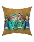 'The Golfers' Personalized 4 Pet Throw Pillow