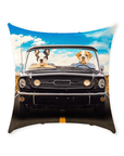 'The Classic Woofstang' Personalized 2 Pet Throw Pillow