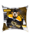'Boston Chewins' Personalized Pet Throw Pillow