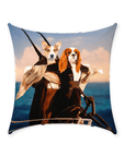 'Titanic Doggos' Personalized 2 Pet Throw Pillow