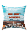 'Thelmutt and Borkise' Personalized 2 Pet Throw Pillow