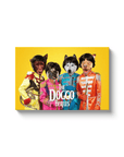 'The Doggo Beatles' Personalized 4 Pet Canvas