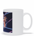 '1980s Lazer Portrait (2 Males/1 Female)' Personalized 3 Pet Mug