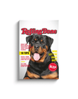 'Rolling Bone' Personalized Pet Canvas