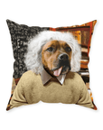 'Albert Pawstein' Personalized Pet Throw Pillow