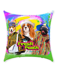 'The Fresh Pooch' Personalized 3 Pet Throw Pillow