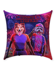 'Chewing Things' Personalized 2 Pet Throw Pillow