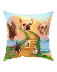 'The Rainbow Bridge 3 Pet' Personalized 3 Pet Throw Pillow