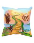 'The Rainbow Bridge 2 Pet' Personalized 2 Pet Throw Pillow