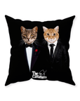 'The Catfathers' Personalized 2 Pet Throw Pillow