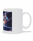 '1980's Lazer Portrait (4 Males)' Personalized 4 Pet Mug