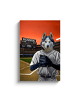 'The Baseball Player' Personalized Pet Canvas
