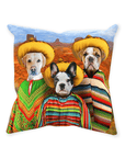 '3 Amigos' Personalized 3 Pet Throw Pillow