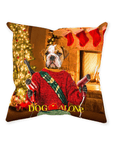 'Dog Alone' Personalized Pet Throw Pillow