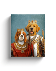 'King and Queen' Personalized 2 Pet Canvas