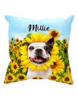 'The Sunflower' Personalized Pet Throw Pillow