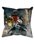 'Bat Dog & Robpaw' Personalized 2 Pet Throw Pillow