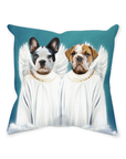 '2 Angels' Personalized 2 Pet Throw Pillow