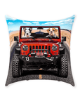 'The Yeep Cruisers' Personalized 2 Pet Throw Pillow