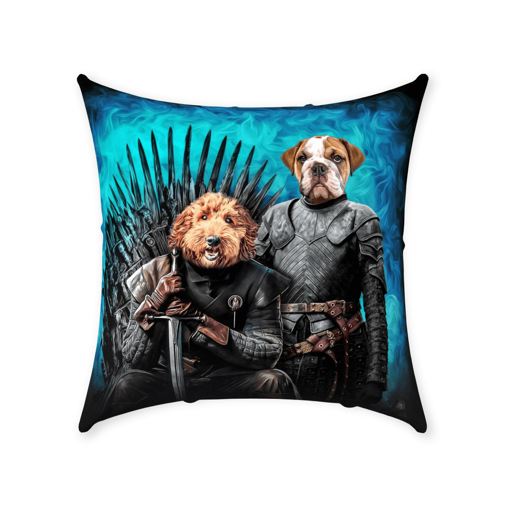 &#39;Game of Bones&#39; Personalized 2 Pet Throw Pillow
