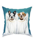'2 Angels' Personalized 2 Pet Throw Pillow