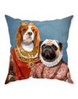 'Queen and Archduchess' Personalized 2 Pet Throw Pillow