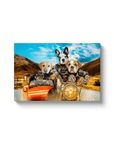 'Harley Wooferson' Personalized 4 Pet Canvas