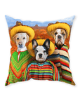 '3 Amigos' Personalized 3 Pet Throw Pillow