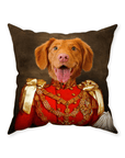 'Sergeant Bork' Personalized Pet Throw Pillow
