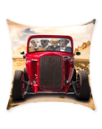 'The Hot Rod' Personalized 4 Pet Throw Pillow