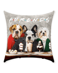 'Furends' Personalized 3 Pet Throw Pillow