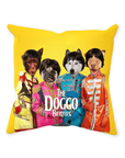'The Doggo Beatles' Personalized 4 Pet Throw Pillow