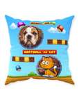 Retro Video Game Personalized Pet Throw Pillow