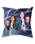 '1980s Lazer Portrait 1 Pet/Humans' Personalized Throw Pillow
