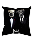 'The Dogfathers' Personalized 2 Pet Throw Pillow