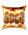 'The Firefighters' Personalized 4 Pet Throw Pillow