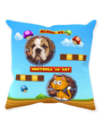 Retro Video Game Personalized Pet Throw Pillow