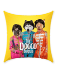 'The Doggo Beatles' Personalized 3 Pet Throw Pillow