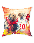 'San Francisco 40Doggos' Personalized 2 Pet Throw Pillow