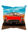 'The Classic Paw-Vette' Personalized 4 Pet Throw Pillow