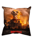 'Dogzilla' Personalized Pet Throw Pillow
