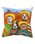 '4 Amigos' Personalized 4 Pet Throw Pillow