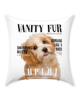 'Vanity Fur' Personalized Pet Throw Pillow