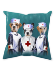 'The Nurses' Personalized 3 Pet Throw Pillow