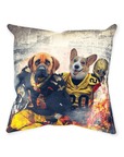 'New Orleans Doggos' Personalized 2 Pet Throw Pillow